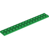 Lego Plate 2 x 16 / Green