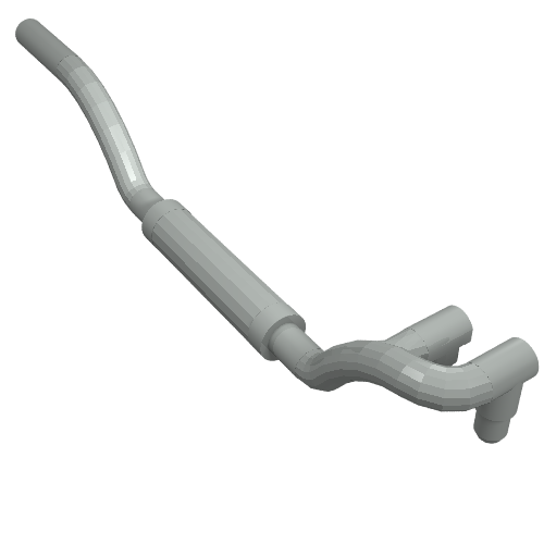 Lego Exhaust Pipe Twin Inlet 11L Right / Light Gray