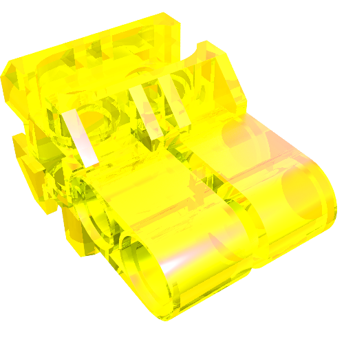 Lego Technic Modular Connector / Trans-Neon Green