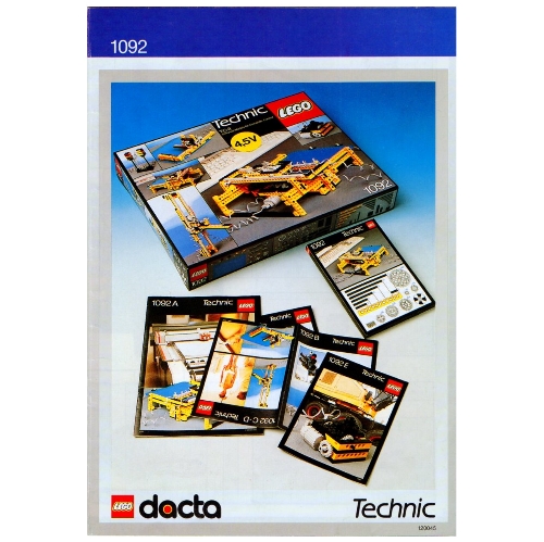 Lego Activity Booklet - Parts Tray Organizer Card - Set 1092