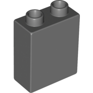 Lego Duplo Brick 1 x 2 x 2 / Dark Bluish Gray
