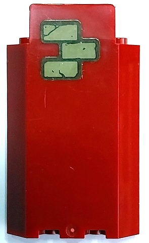 Lego Panel 3 x 3 x 6 Corner Wall without Bottom Indentations with Dark Tan Bricks Pattern 6 (Sticker) - Set 70425