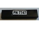 Lego Tile 1 x 4 with Black 'PN 7747' on White Pattern (Sticker) - Set 7747 / Black