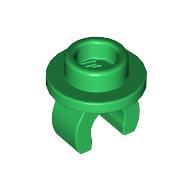 Lego Plate Round 1 x 1 with Hollow Stud and Underside Clip / Green