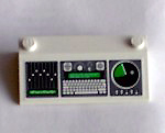 Lego Slope 33 3 x 6 with Inner Walls with Computer/Radar Console Pattern (Sticker) - Set 7237
