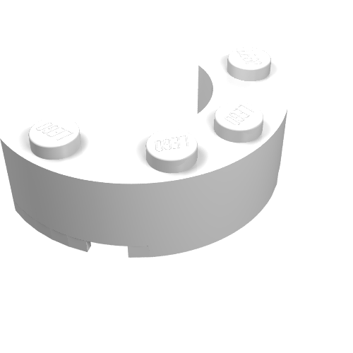 Lego Brick Round Corner 2 x 4 Half Round with Cutouts