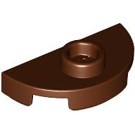 Lego Plate Round 1 x 2 Half Circle with Stud (Jumper) / Reddish Brown