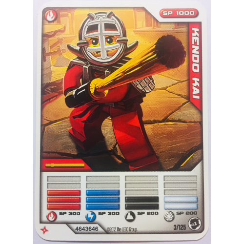 Lego Trading Card, Ninjago Deck #2: 3 - Kendo Kai - North American Version / [No Color/Any Color]