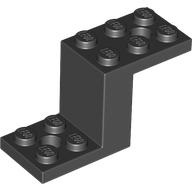 Lego Bracket 5 x 2 x 2 1/3 with Holes, Inside Stud Holder / Black