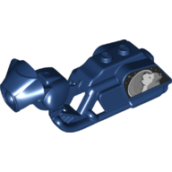 Lego Fairing, Motorcycle, Touring, Square Headlight with Wolf and Moon Print / Dark Blue