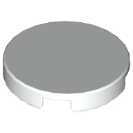 Lego Tile Round 2 x 2 with Bottom Cross / White