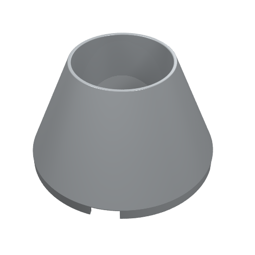 Lego Cone 4 x 4 x 2 Hollow No Studs / Light Bluish Gray