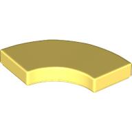 Lego Tile 2 x 2 Curved, Macaroni / Bright Light Yellow