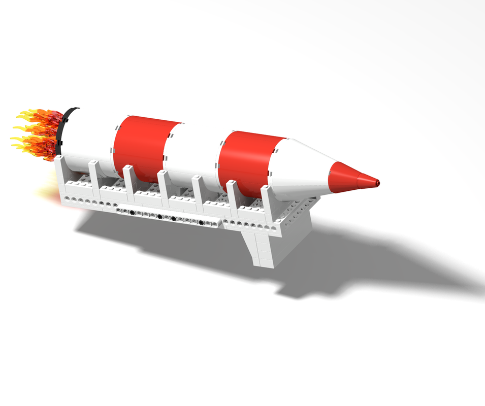 Lego Simple rocket with stand