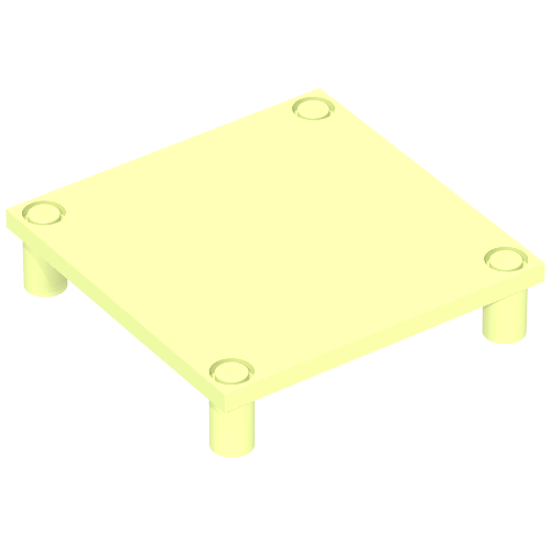 Lego Scala, Table 7 x 7 x 1 1/3 / Light Lime