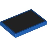 Lego Tile 2 x 3 with Black Surface Print