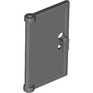 Lego Door 1 x 2 x 3 with Vertical Handle, Round Handle Holes on Back / Dark Bluish Gray