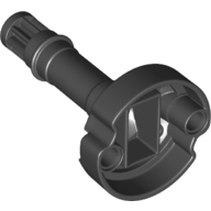 Lego Gearwheel 8 Tooth with Pin Holes and Flywheel Recess (Ninjago) [Long Shaft] / Black
