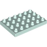 Lego Duplo Plate 4 x 6 / Light Aqua