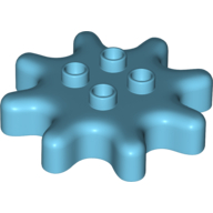 Lego Duplo Gear 4 x 4 - 8 Tooth / Medium Azure