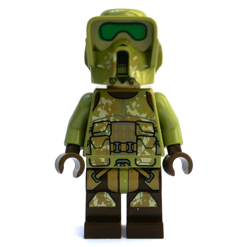 Lego Clone Trooper, 41st Elite Corps Scout Battalion Armor, Dark Tan Thighs (Kashyyyk)