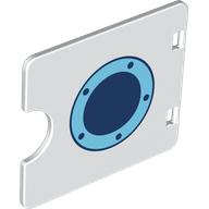 Lego Duplo Door / Window with Cutout with Medium Azure Porthole, Dark Blue Window Print
