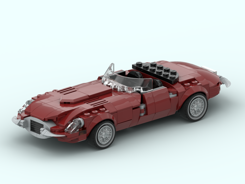 Lego 1961 Jaguar E-Type Convertibe - 8 Stud wide