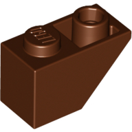 Lego Brick Sloped Inverted 45° 2 x 1 / Reddish Brown
