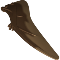 Lego Animal Body Part, Dinosaur, Pteranodon Wing, Left with Marbled Medium Nougat Edge Pattern / Reddish Brown