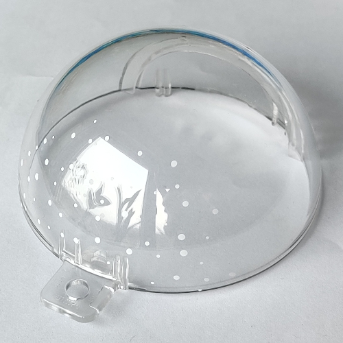 Lego Dome Hemisphere [Bauble Half] with White Dots Print
