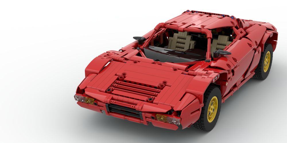 Lego Red Lancia Stratos HF Stradale from 1974