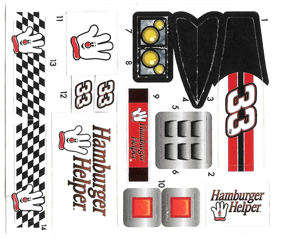 Lego Sticker Sheet for Set RACERS-2