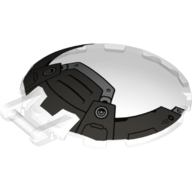 Lego Dish 6 x 6 Inverted - No Studs with Handle with Cockpit Window Print