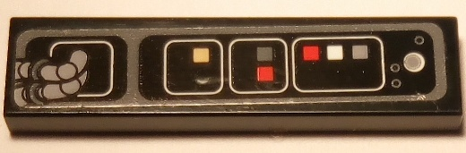 Lego Tile 1 x 4 with SW Millennium Falcon Control Panel and Cables Pattern (Sticker) - Set 75105