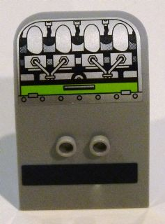 Lego Door 2 x 4 x 6 Curved Aircraft with Dark Blue Tread Plate and Engine Details Pattern (Stickers) - Set 8633