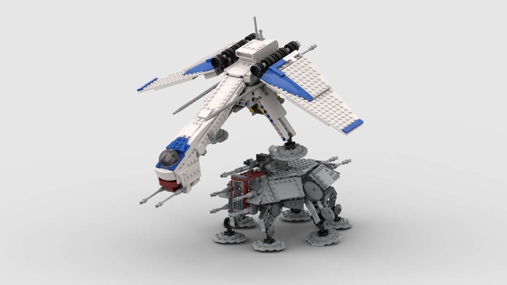 Lego Republic Bunny Dropship and AT-TE