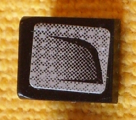 Lego Slope 30 1 x 1 x 2/3 with Black Air Intake Faded Pattern Model Left (Sticker) - Set 8132