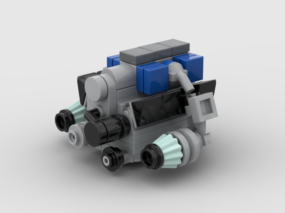 Lego Gemini V8 (Corvette C8 ZR1) - 5.5L Flat Plane Crankshaft DOHC V8 with Borg Warner Twin Turbochargers