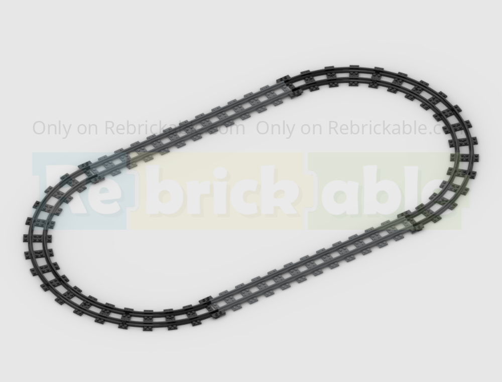 Lego Narrow Gauge Train Track Loop For 4 Stud Wide Trains (including set 40518)