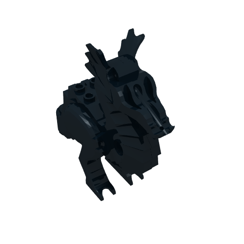 Lego Creature Body Part, Dragon Body [Plain] / Black