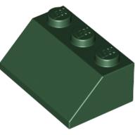 Lego Brick Sloped 45° 2 x 3 / Dark Green