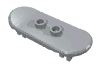 Lego Sports Skateboard with Trolley Wheel Holders / Light Bluish Gray