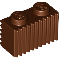 Lego Brick Special 1 x 2 with Grille / Reddish Brown