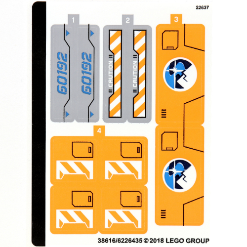 Lego Sticker Sheet for Set 60192-1 / [No Color/Any Color]