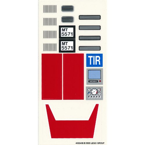 Lego Sticker Sheet for Set 5571-1