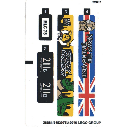 Lego Sticker Sheet for Set 40220-1 (Typo Version) / [No Color/Any Color]