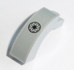 Lego Arch 1 x 3 x 2 Curved Top with SW Galactic Republic Logo Pattern (Sticker) - Set 75168