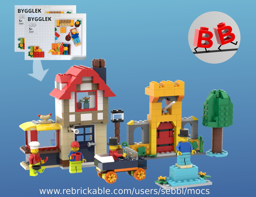 Lego BYGGLEK: Town Square - Castle Scene Homage