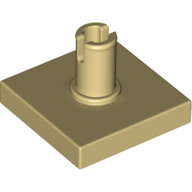 Lego Tile Special 2 x 2 with Top Pin [Squared Holes] / Tan