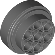 Lego Wheel 31 x 15 Technic, 7 Pin Holes / Dark Bluish Gray